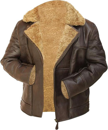 Men’s B3 Aviator Shearling Leather Jacket | Brown Pilot Jacket